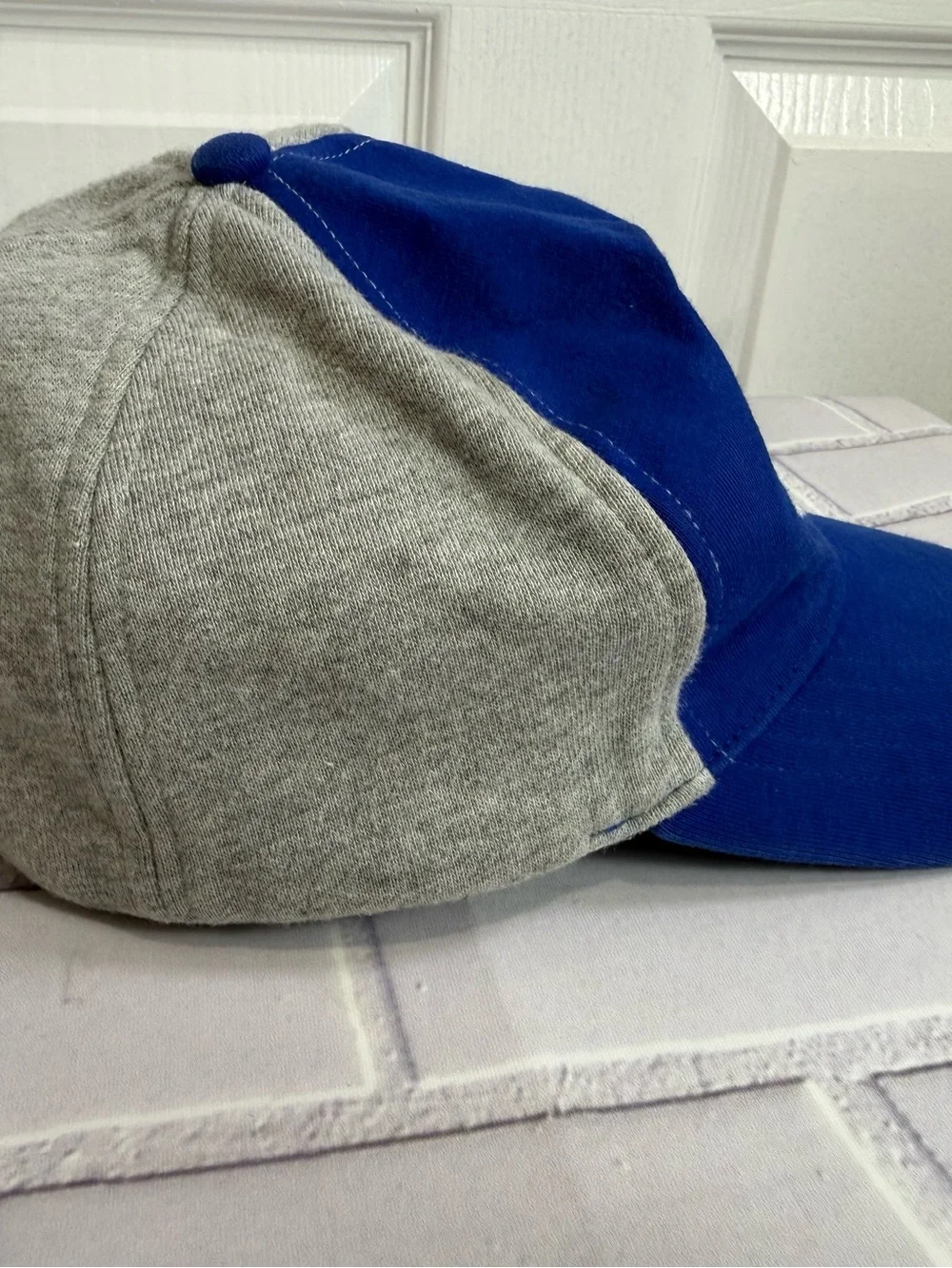 Gymboree Boys Baseball Cap Hat Blue Gray Size 10–12 Adjustable Stretch Fit